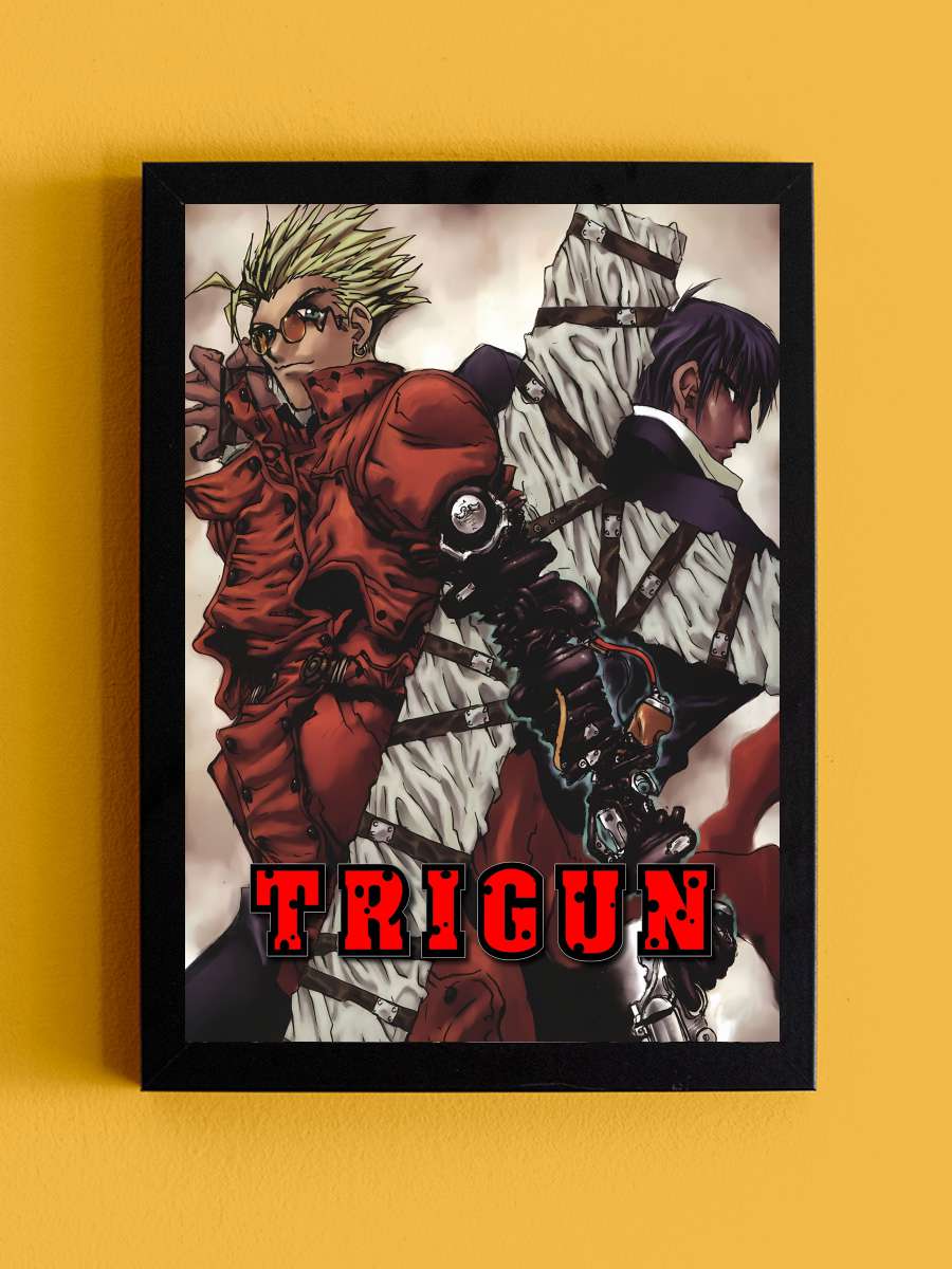 Trigun - TRIGUN Dizi Tablo Siyah Çerçeveli Dizi Poster Duvar Tablo