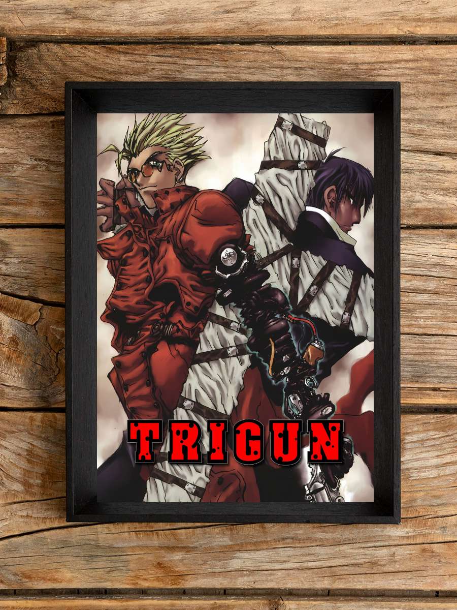 Trigun - TRIGUN Dizi Tablo Siyah Çerçeveli Dizi Poster Duvar Tablo