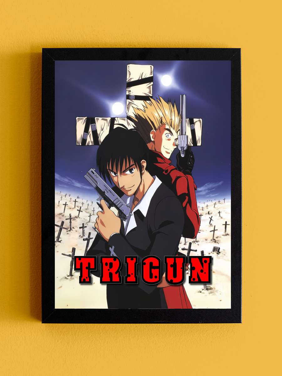 Trigun - TRIGUN Dizi Tablo Siyah Çerçeveli Dizi Poster Duvar Tablo