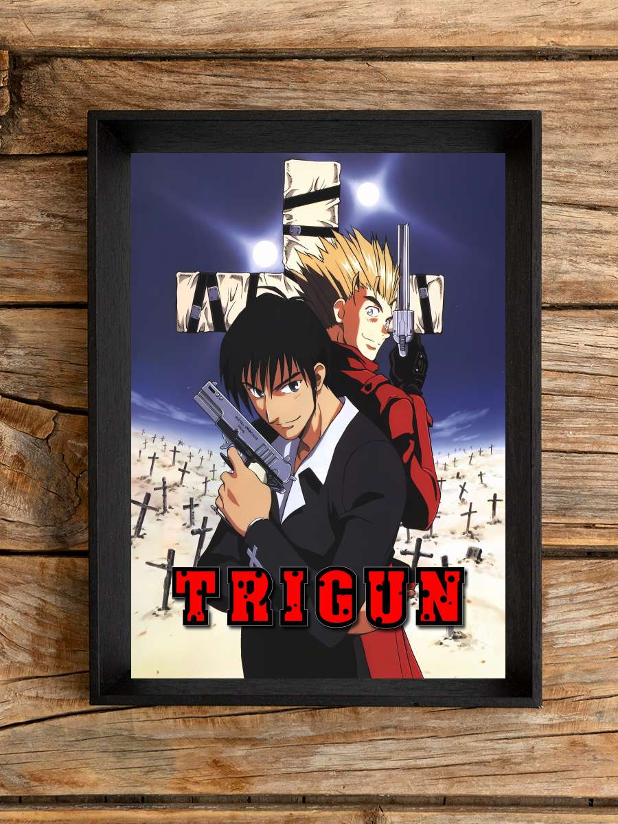 Trigun - TRIGUN Dizi Tablo Siyah Çerçeveli Dizi Poster Duvar Tablo