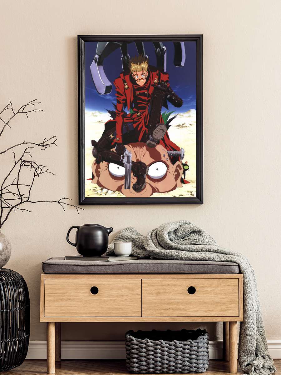 Trigun - TRIGUN Dizi Tablo Siyah Çerçeveli Dizi Poster Duvar Tablo