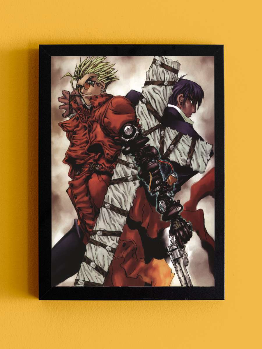 Trigun - TRIGUN Dizi Tablo Siyah Çerçeveli Dizi Poster Duvar Tablo