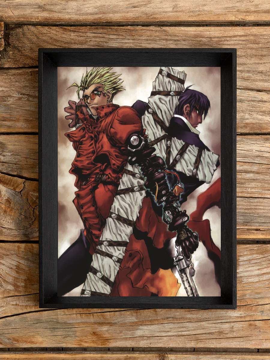 Trigun - TRIGUN Dizi Tablo Siyah Çerçeveli Dizi Poster Duvar Tablo