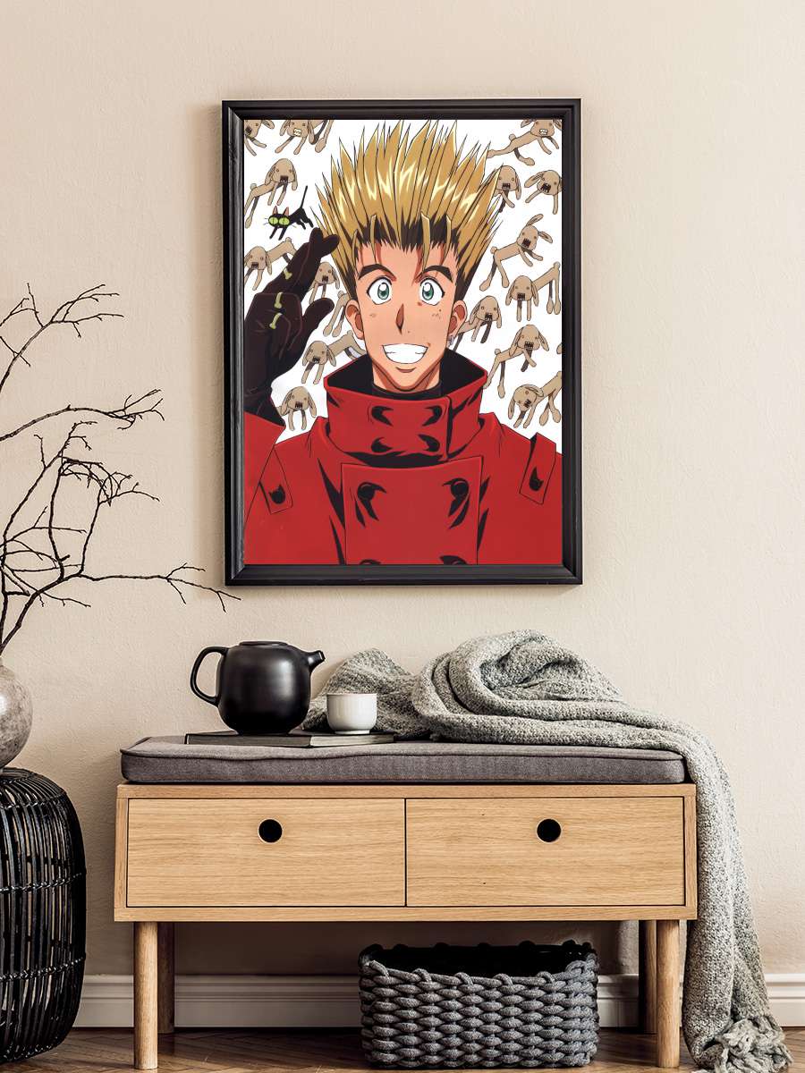 Trigun - TRIGUN Dizi Tablo Siyah Çerçeveli Dizi Poster Duvar Tablo