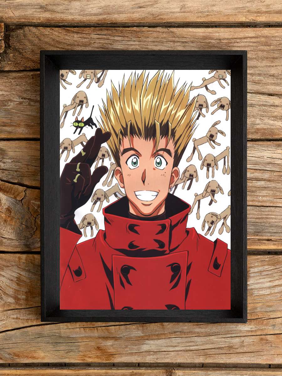 Trigun - TRIGUN Dizi Tablo Siyah Çerçeveli Dizi Poster Duvar Tablo