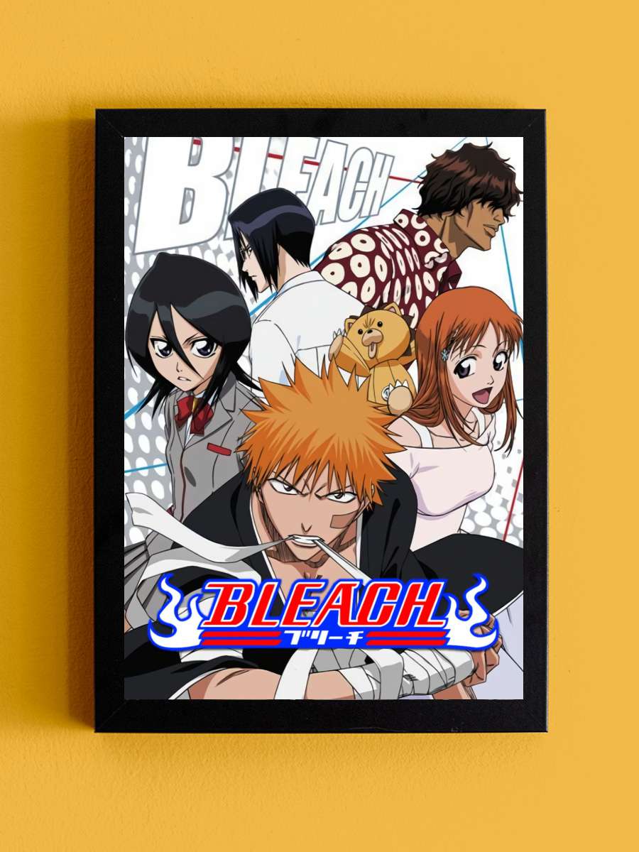 Bleach - BLEACH Dizi Tablo Siyah Çerçeveli Dizi Poster Duvar Tablo