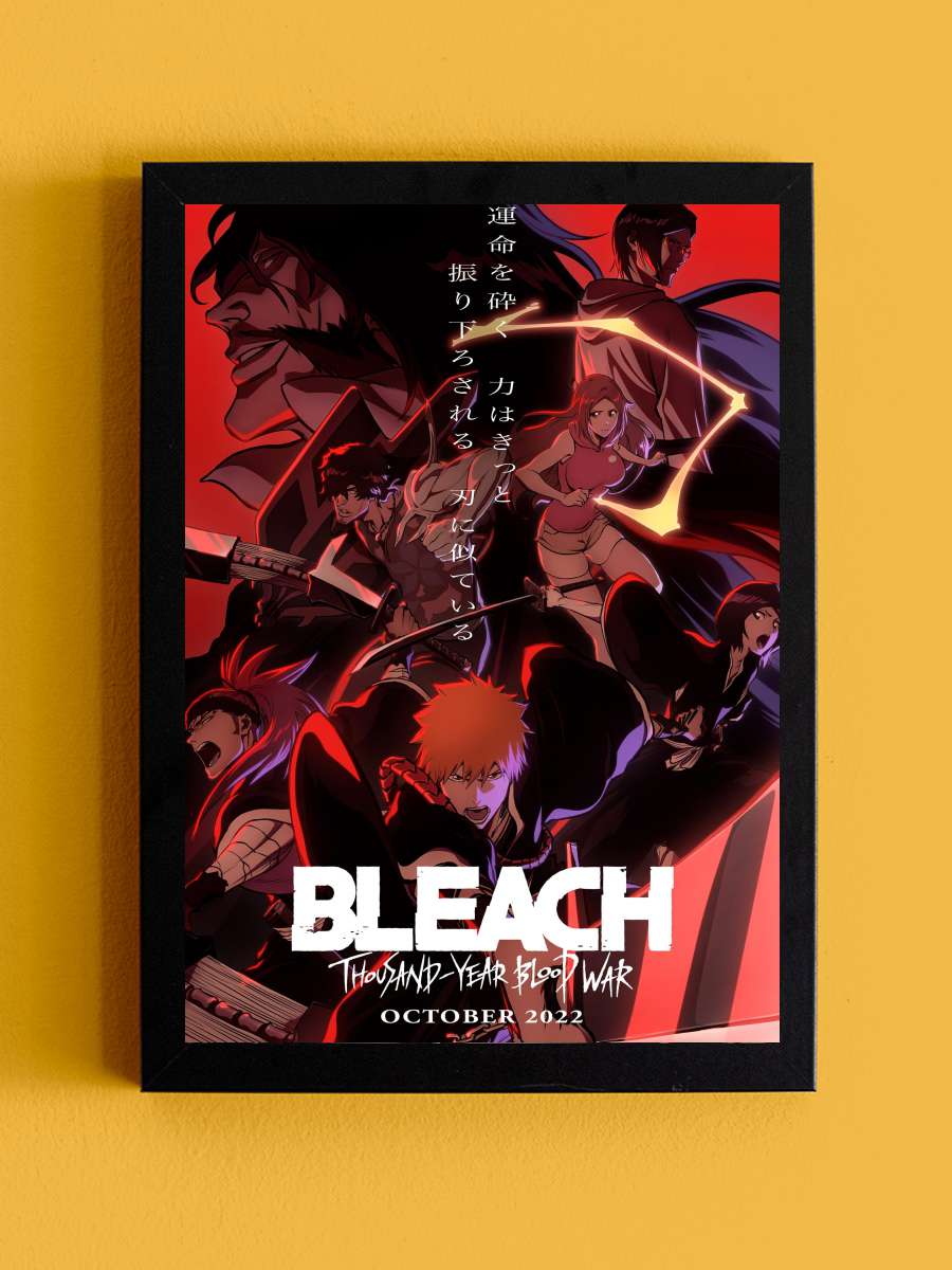 Bleach - BLEACH Dizi Tablo Siyah Çerçeveli Dizi Poster Duvar Tablo