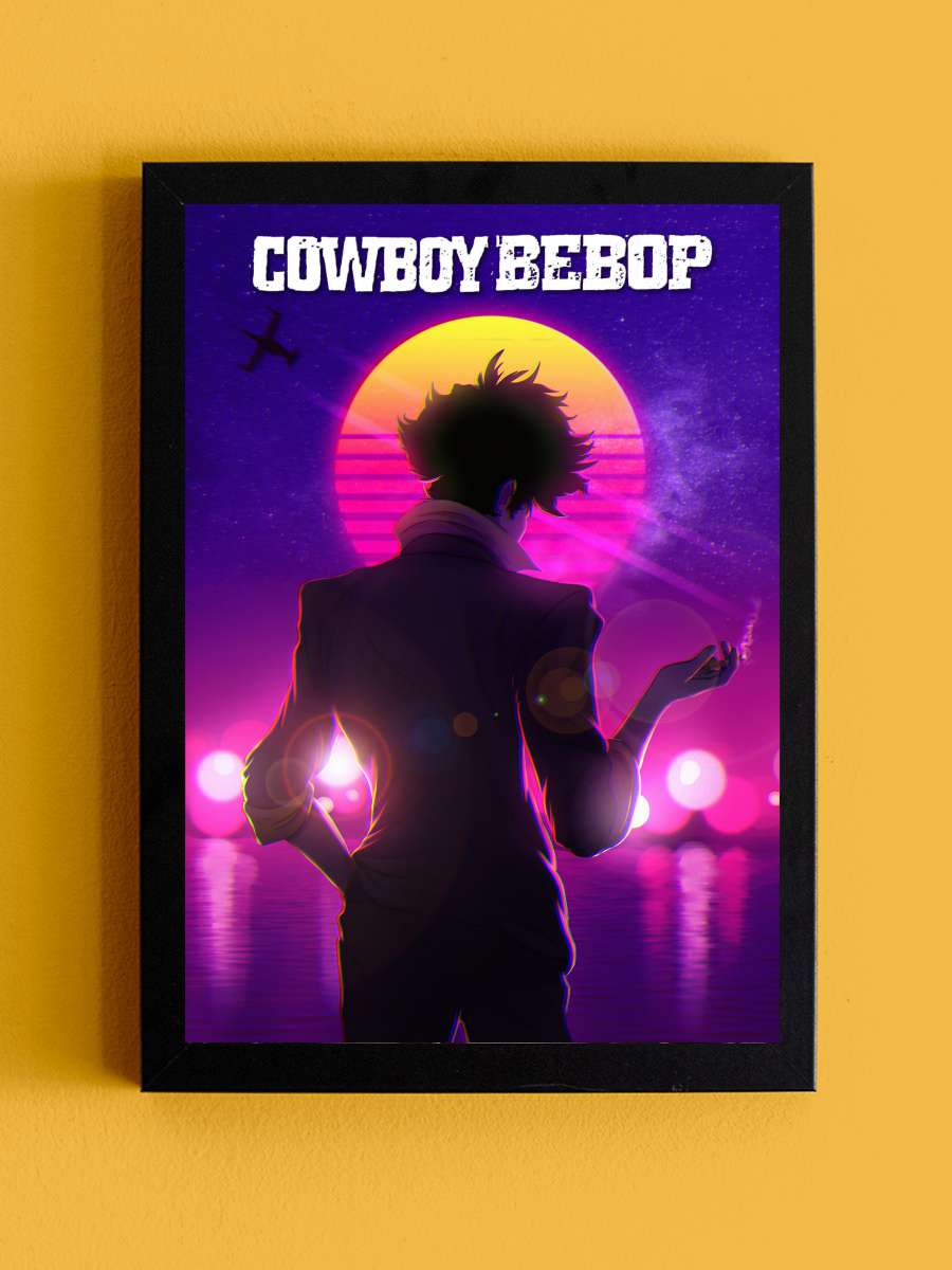 Cowboy Bebop - カウボーイビバップ Dizi Tablo Siyah Çerçeveli Dizi Poster Duvar Tablo