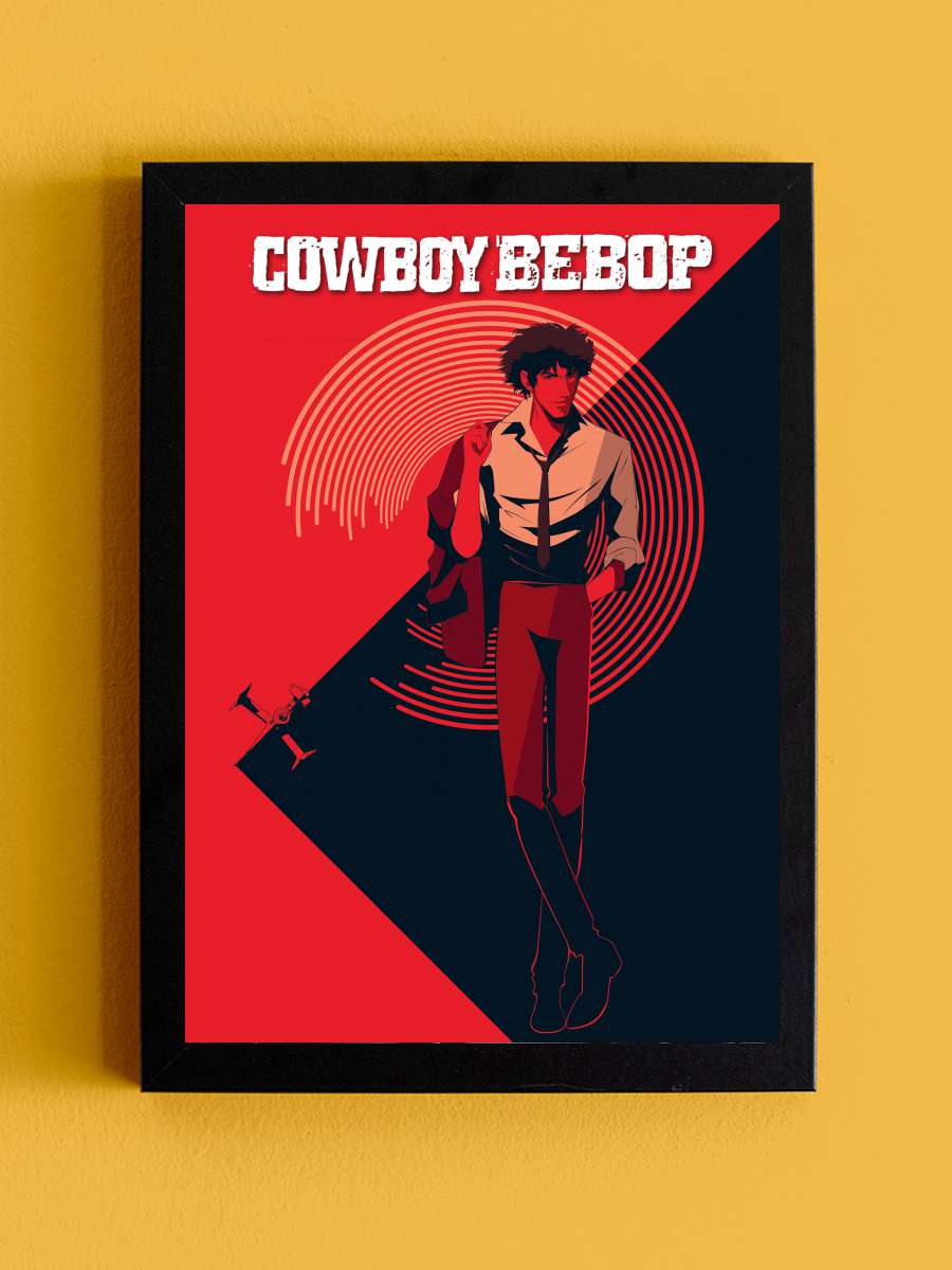 Cowboy Bebop - カウボーイビバップ Dizi Tablo Siyah Çerçeveli Dizi Poster Duvar Tablo