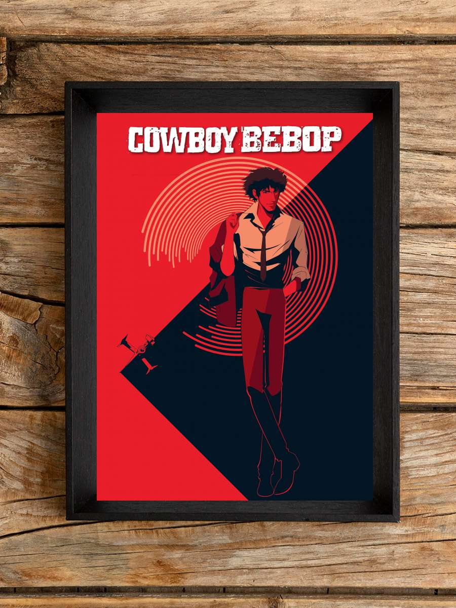 Cowboy Bebop - カウボーイビバップ Dizi Tablo Siyah Çerçeveli Dizi Poster Duvar Tablo