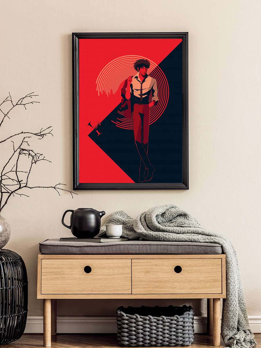 Cowboy Bebop - カウボーイビバップ Dizi Tablo Siyah Çerçeveli Dizi Poster Duvar Tablo