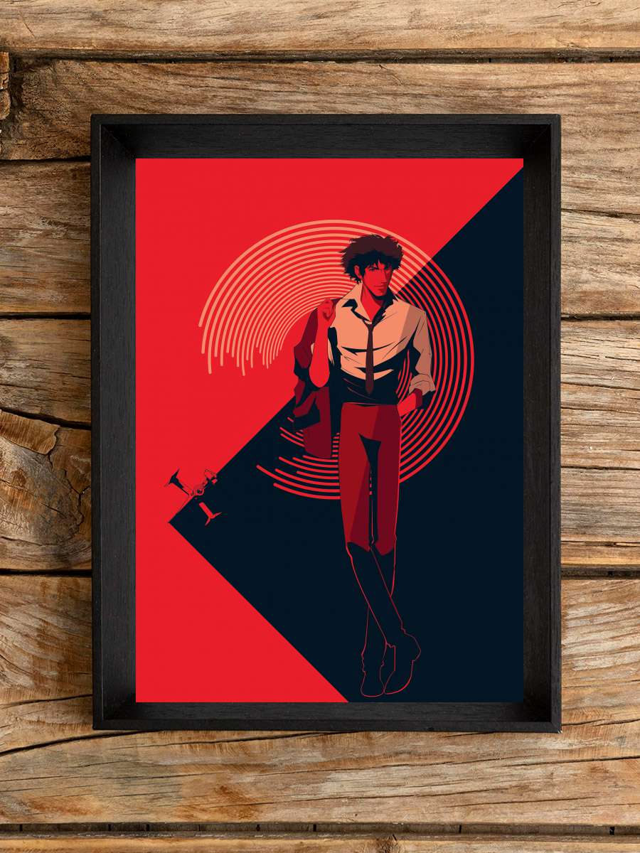 Cowboy Bebop - カウボーイビバップ Dizi Tablo Siyah Çerçeveli Dizi Poster Duvar Tablo