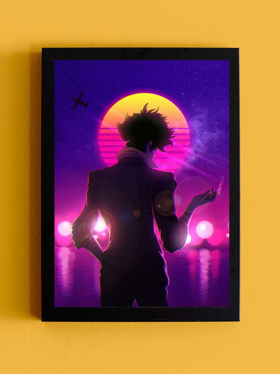 Cowboy Bebop - カウボーイビバップ Dizi Tablo Siyah Çerçeveli Dizi Poster Duvar Tablo