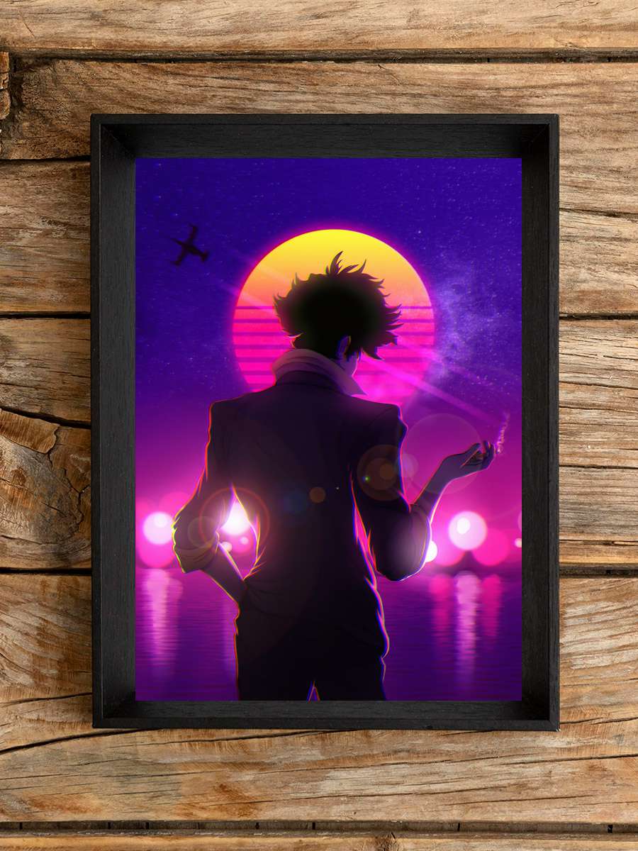 Cowboy Bebop - カウボーイビバップ Dizi Tablo Siyah Çerçeveli Dizi Poster Duvar Tablo