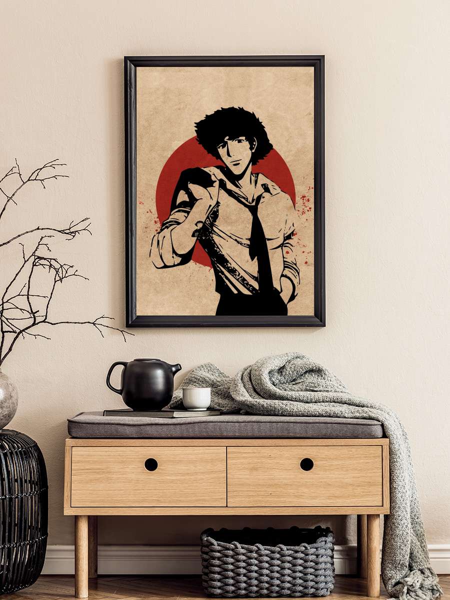 Cowboy Bebop - カウボーイビバップ Dizi Tablo Siyah Çerçeveli Dizi Poster Duvar Tablo