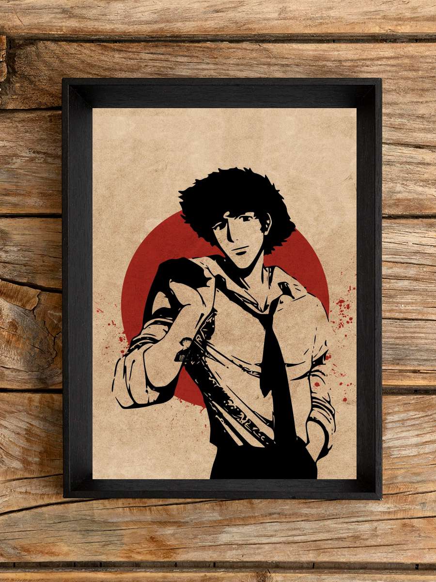 Cowboy Bebop - カウボーイビバップ Dizi Tablo Siyah Çerçeveli Dizi Poster Duvar Tablo