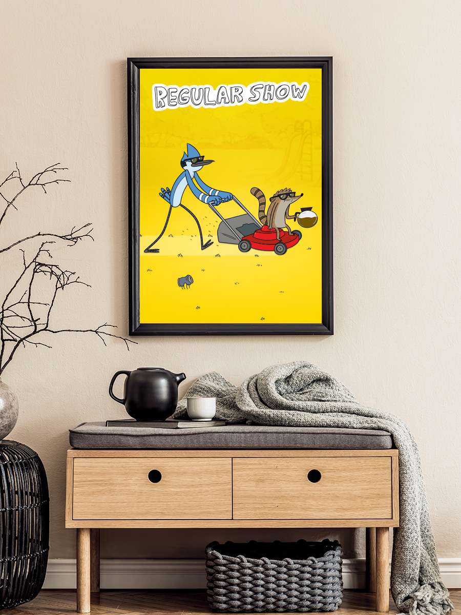 Regular Show Dizi Tablo Siyah Çerçeveli Dizi Poster Duvar Tablo