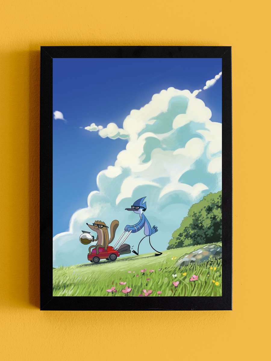 Regular Show Dizi Tablo Siyah Çerçeveli Dizi Poster Duvar Tablo