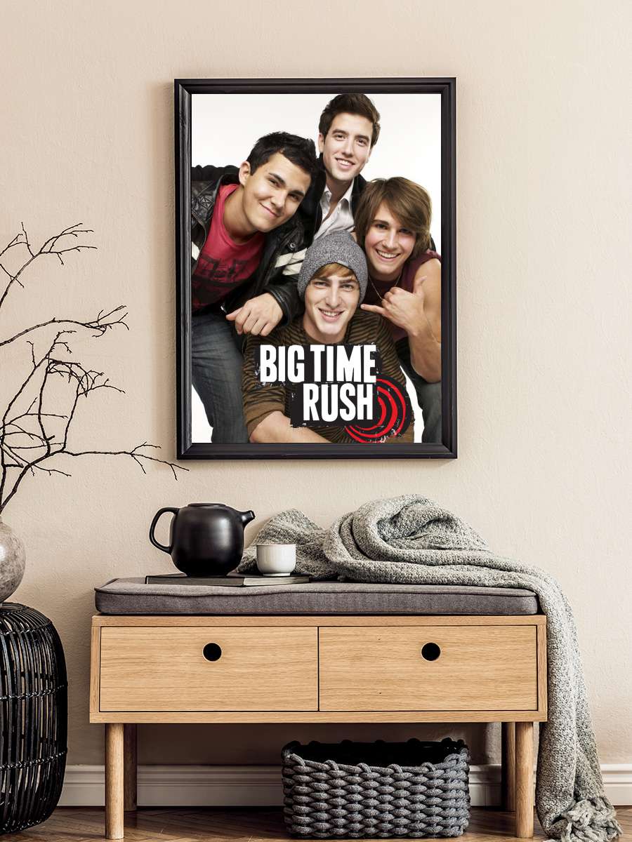 Big Time Rush Dizi Tablo Siyah Çerçeveli Dizi Poster Duvar Tablo