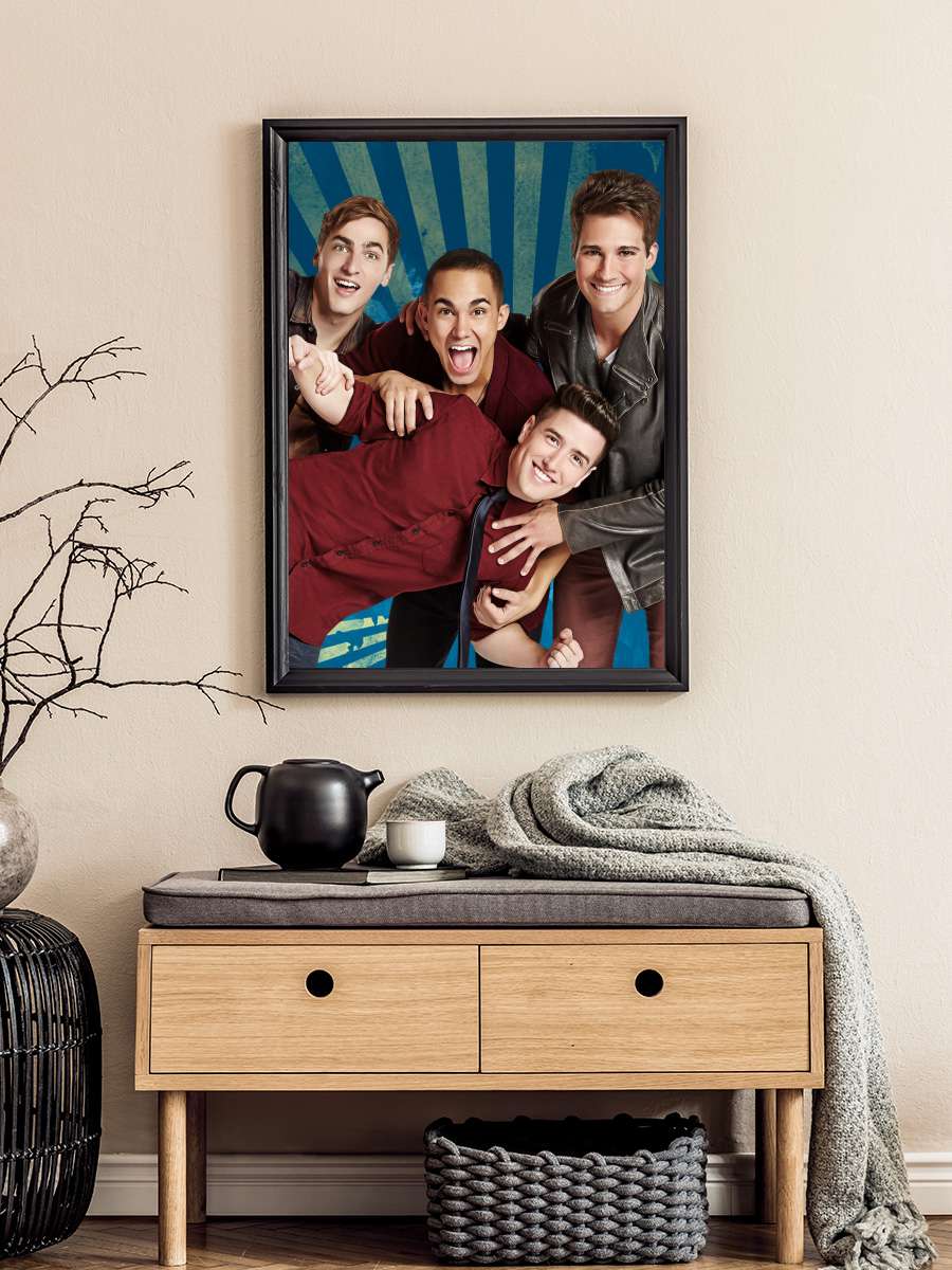 Big Time Rush Dizi Tablo Siyah Çerçeveli Dizi Poster Duvar Tablo