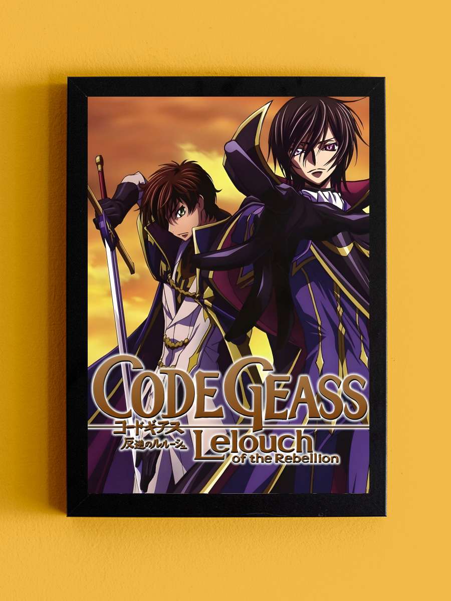 Code Geass: Lelouch of the Rebellion - コードギアス 反逆のルルーシュ Dizi Tablo Siyah Çerçeveli Dizi Poster Duvar Tablo