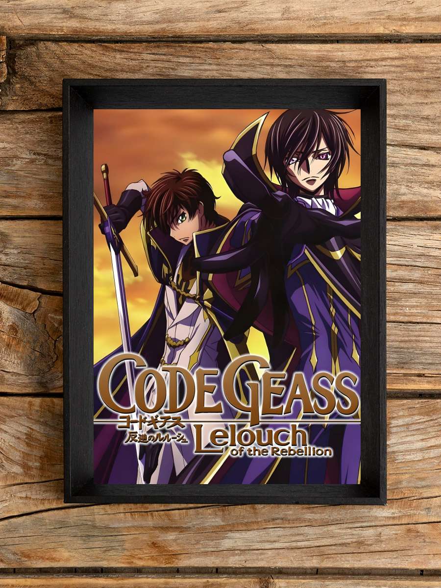 Code Geass: Lelouch of the Rebellion - コードギアス 反逆のルルーシュ Dizi Tablo Siyah Çerçeveli Dizi Poster Duvar Tablo