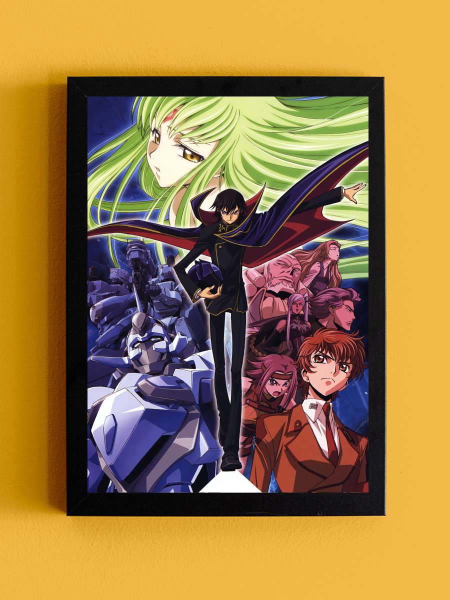 Code Geass: Lelouch of the Rebellion - コードギアス 反逆のルルーシュ Dizi Tablo Siyah Çerçeveli Dizi Poster Duvar Tablo