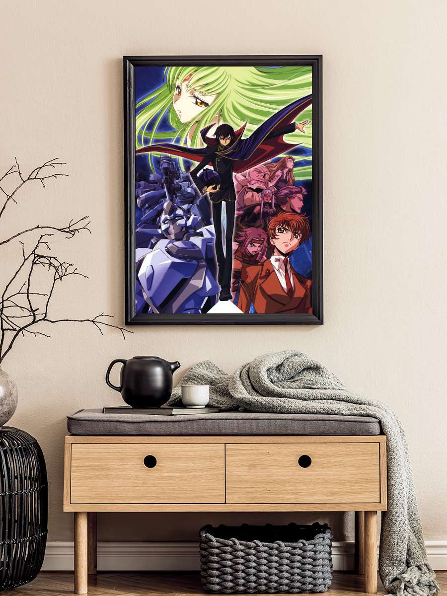 Code Geass: Lelouch of the Rebellion - コードギアス 反逆のルルーシュ Dizi Tablo Siyah Çerçeveli Dizi Poster Duvar Tablo