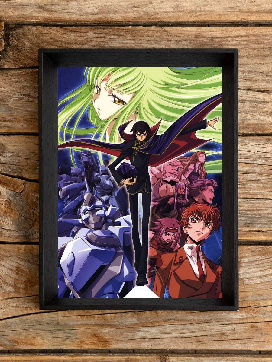 Code Geass: Lelouch of the Rebellion - コードギアス 反逆のルルーシュ Dizi Tablo Siyah Çerçeveli Dizi Poster Duvar Tablo