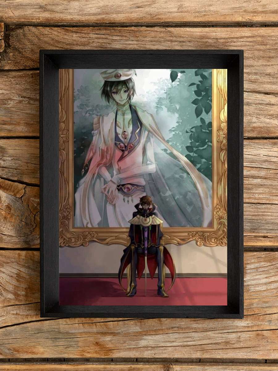 Code Geass: Lelouch of the Rebellion - コードギアス 反逆のルルーシュ Dizi Tablo Siyah Çerçeveli Dizi Poster Duvar Tablo