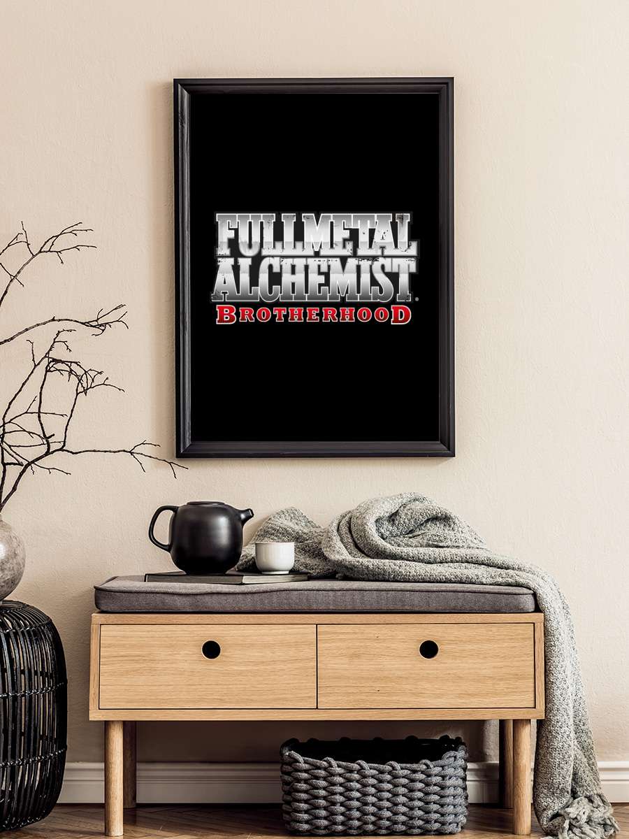 Fullmetal Alchemist: Brotherhood - 鋼の錬金術師 FULLMETAL ALCHEMIST Dizi Tablo Siyah Çerçeveli Dizi Poster Duvar Tablo