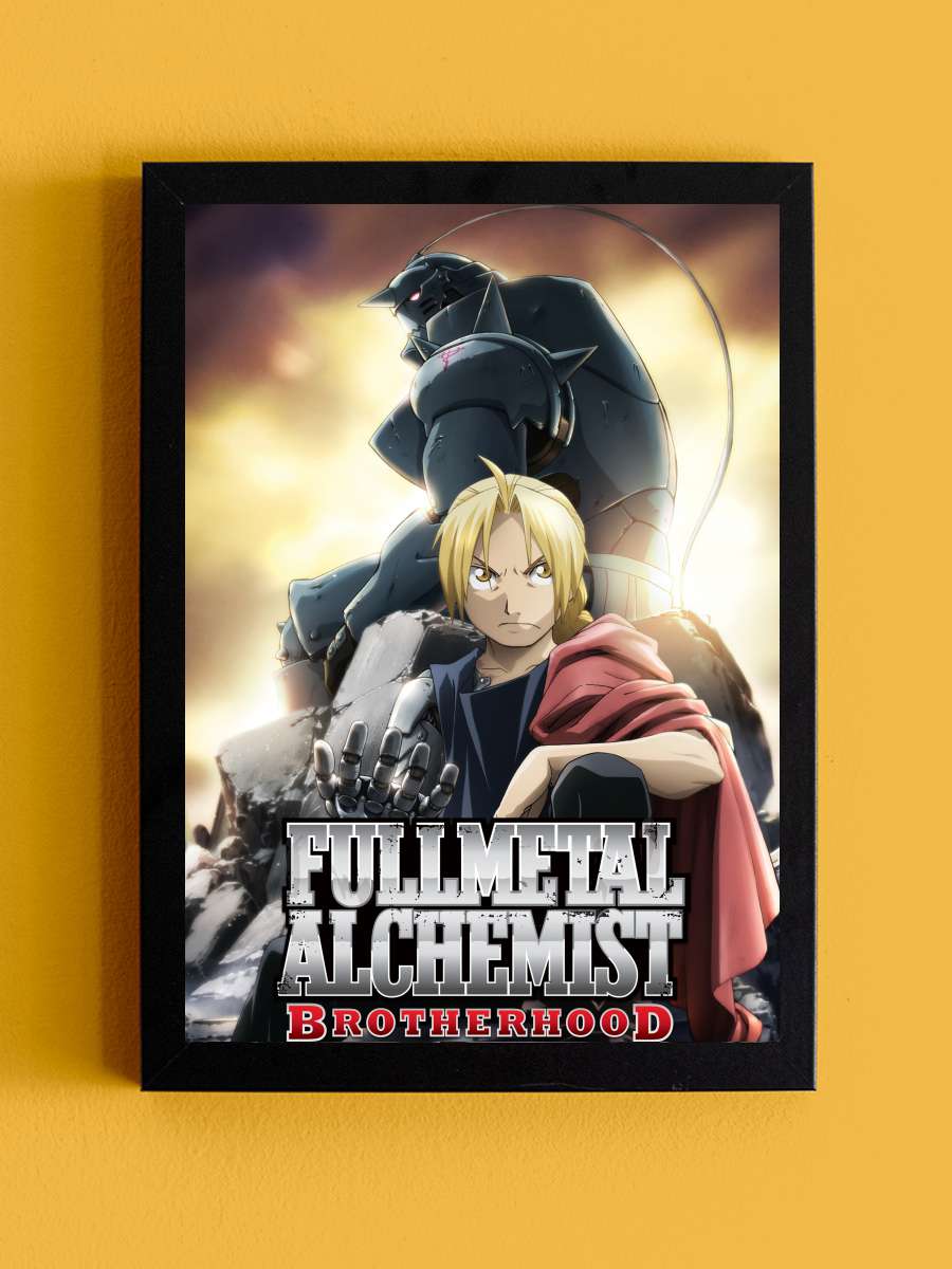 Fullmetal Alchemist: Brotherhood - 鋼の錬金術師 FULLMETAL ALCHEMIST Dizi Tablo Siyah Çerçeveli Dizi Poster Duvar Tablo