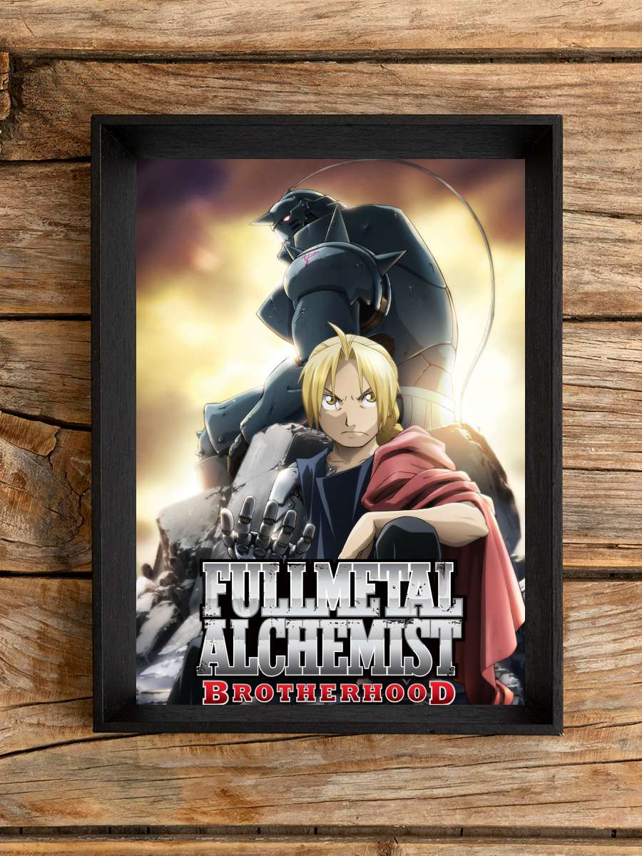 Fullmetal Alchemist: Brotherhood - 鋼の錬金術師 FULLMETAL ALCHEMIST Dizi Tablo Siyah Çerçeveli Dizi Poster Duvar Tablo