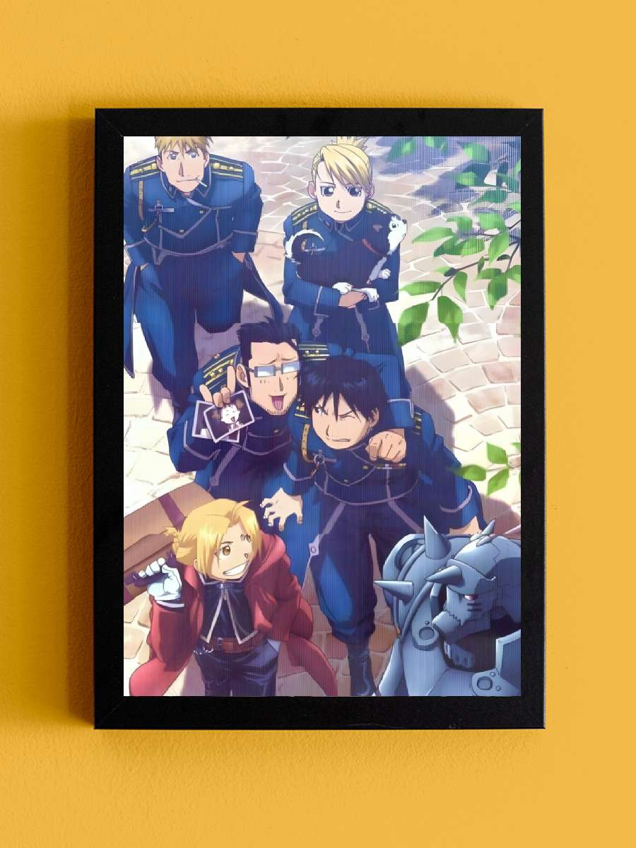 Fullmetal Alchemist: Brotherhood - 鋼の錬金術師 FULLMETAL ALCHEMIST Dizi Tablo Siyah Çerçeveli Dizi Poster Duvar Tablo