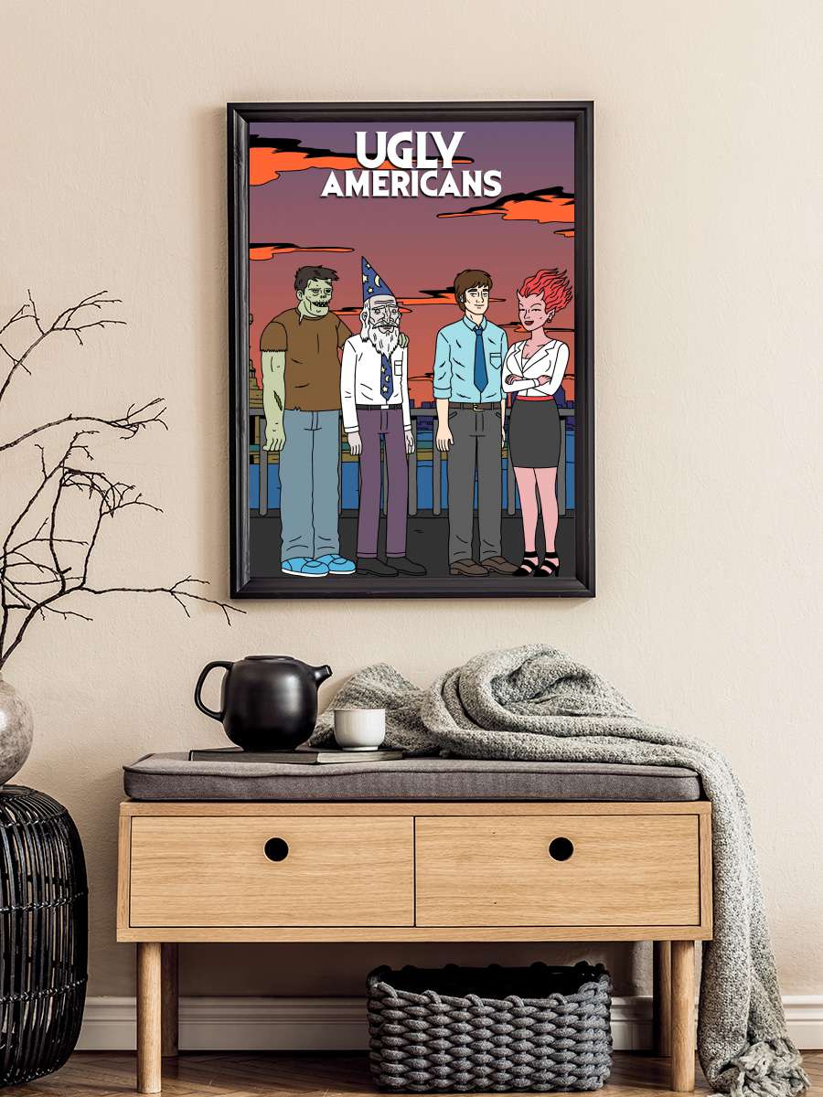 Ugly Americans Dizi Tablo Siyah Çerçeveli Dizi Poster Duvar Tablo