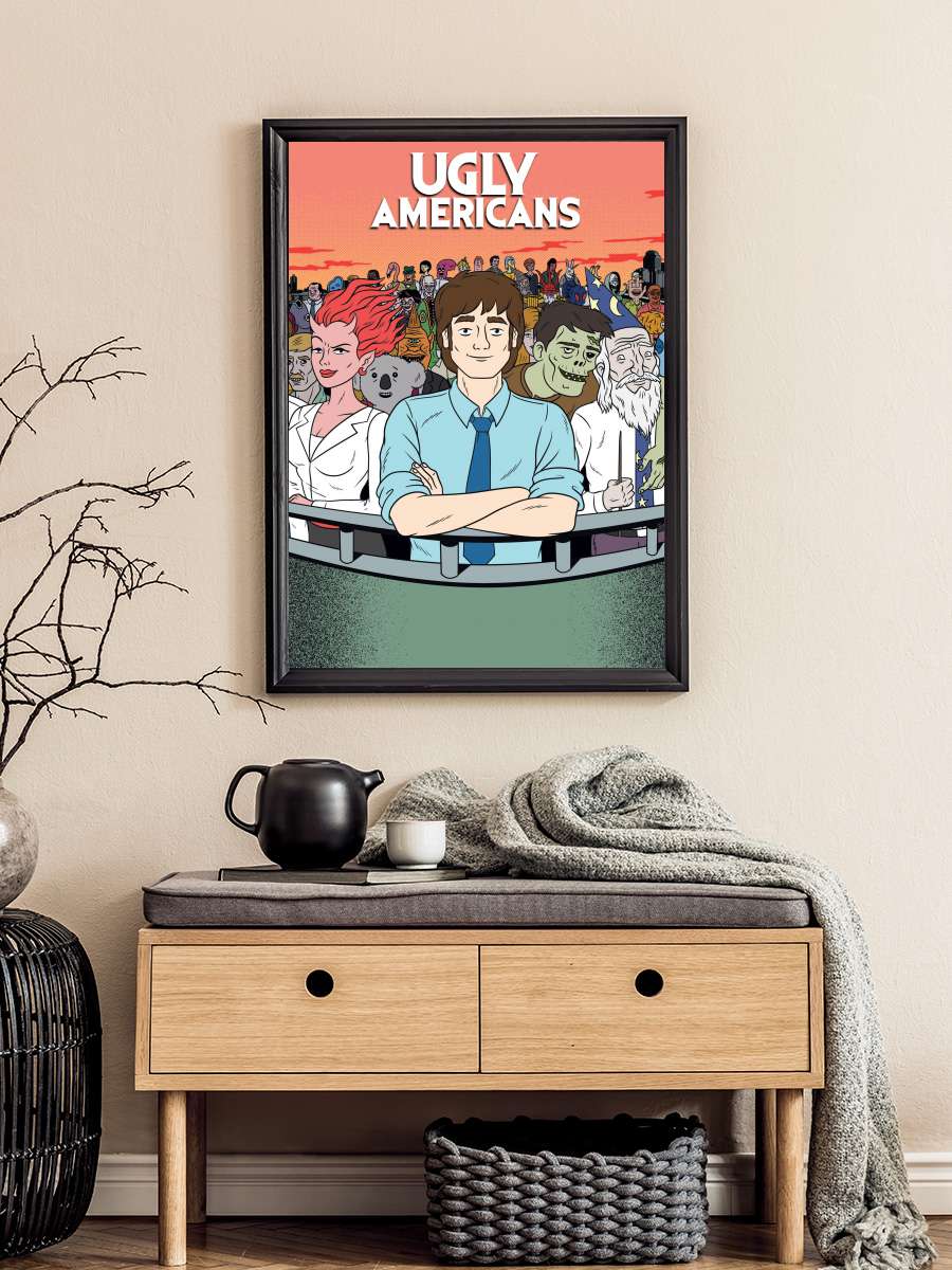 Ugly Americans Dizi Tablo Siyah Çerçeveli Dizi Poster Duvar Tablo