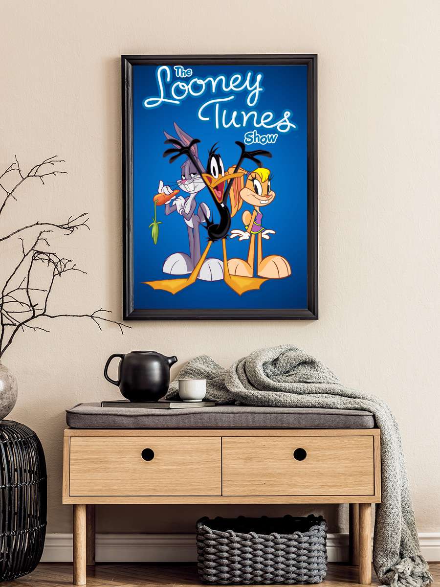 The Looney Tunes Show Dizi Tablo Siyah Çerçeveli Dizi Poster Duvar Tablo