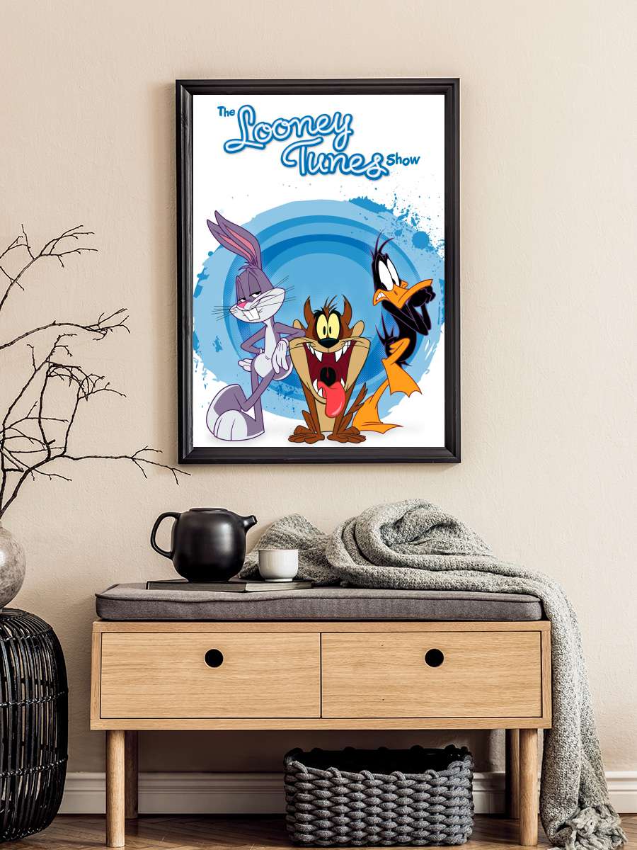 The Looney Tunes Show Dizi Tablo Siyah Çerçeveli Dizi Poster Duvar Tablo