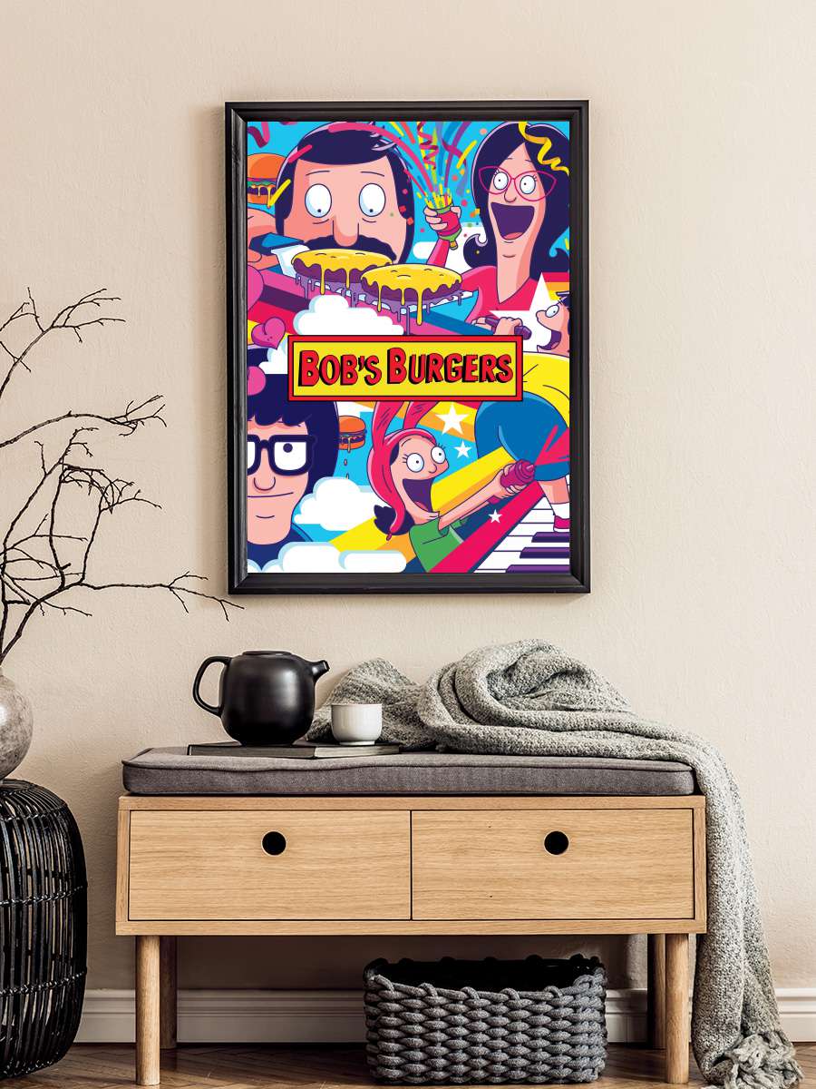 Bob's Burgers Dizi Tablo Siyah Çerçeveli Dizi Poster Duvar Tablo