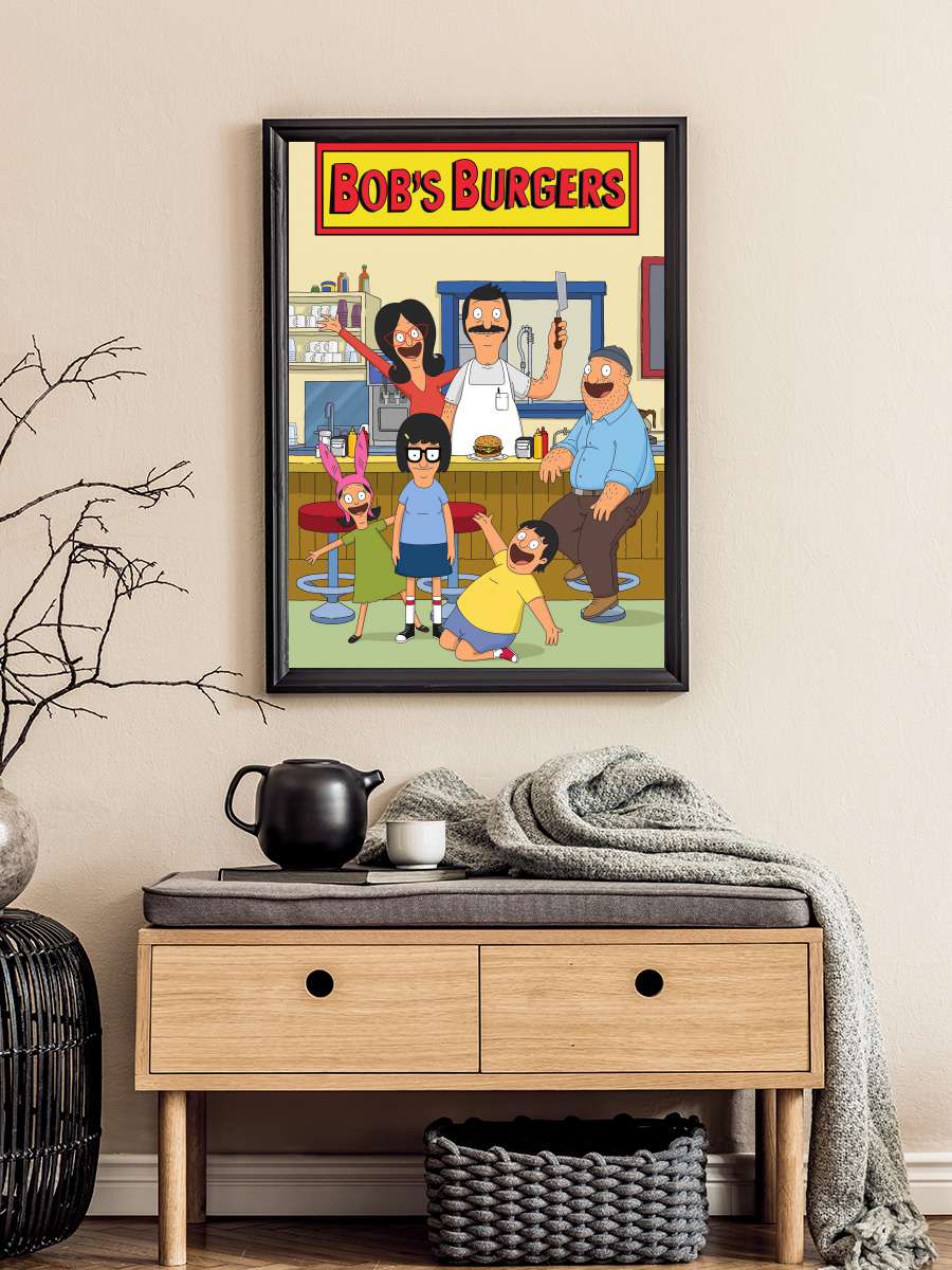 Bob's Burgers Dizi Tablo Siyah Çerçeveli Dizi Poster Duvar Tablo