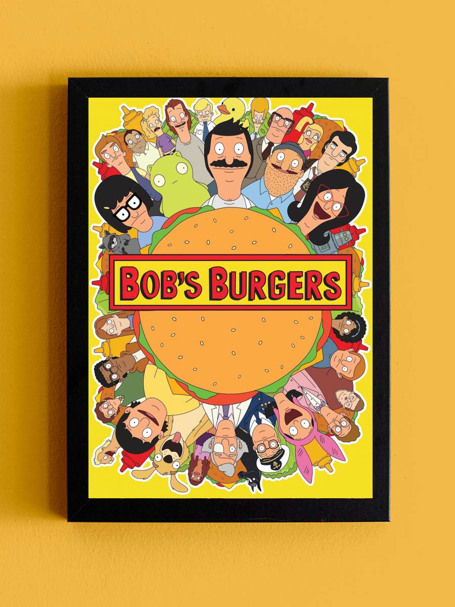 Bob's Burgers Dizi Tablo Siyah Çerçeveli Dizi Poster Duvar Tablo