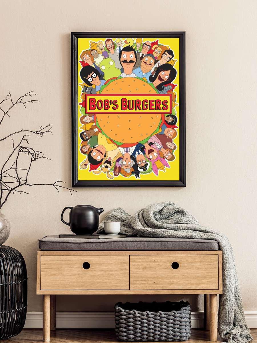 Bob's Burgers Dizi Tablo Siyah Çerçeveli Dizi Poster Duvar Tablo