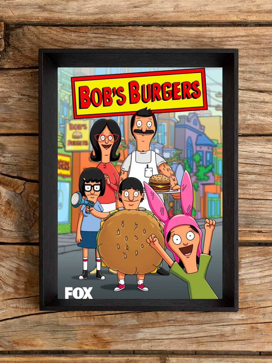 Bob's Burgers Dizi Tablo Siyah Çerçeveli Dizi Poster Duvar Tablo