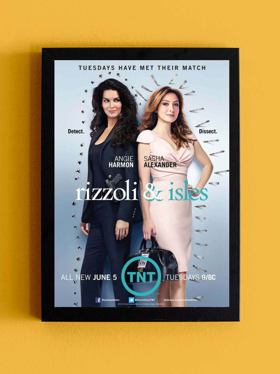 Rizzoli & Isles Dizi Tablo Siyah Çerçeveli Dizi Poster Duvar Tablo