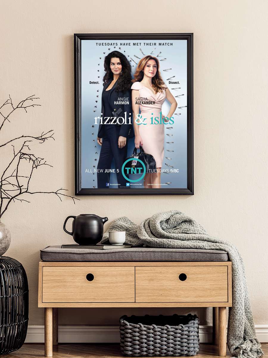 Rizzoli & Isles Dizi Tablo Siyah Çerçeveli Dizi Poster Duvar Tablo