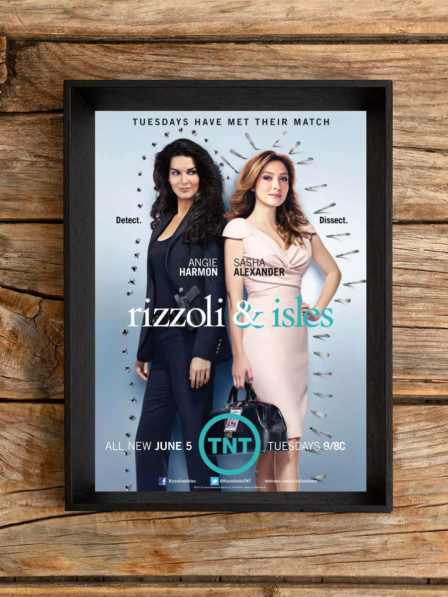 Rizzoli & Isles Dizi Tablo Siyah Çerçeveli Dizi Poster Duvar Tablo