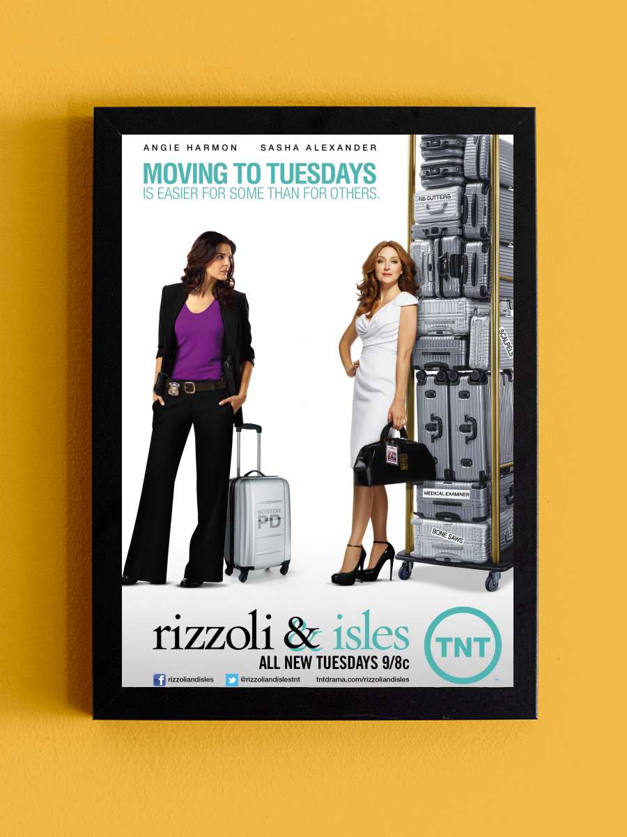 Rizzoli & Isles Dizi Tablo Siyah Çerçeveli Dizi Poster Duvar Tablo