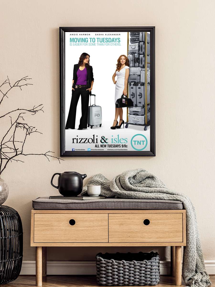 Rizzoli & Isles Dizi Tablo Siyah Çerçeveli Dizi Poster Duvar Tablo