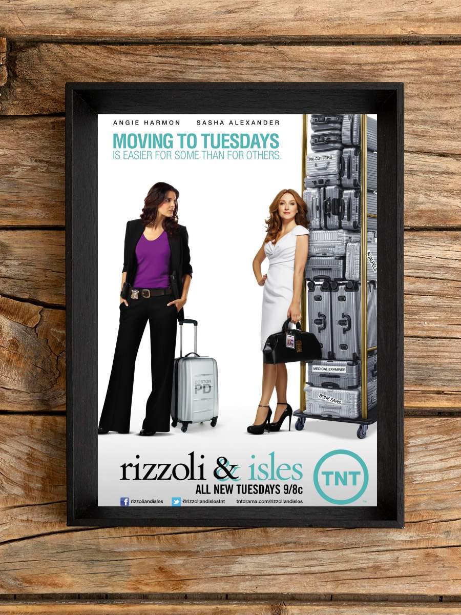 Rizzoli & Isles Dizi Tablo Siyah Çerçeveli Dizi Poster Duvar Tablo