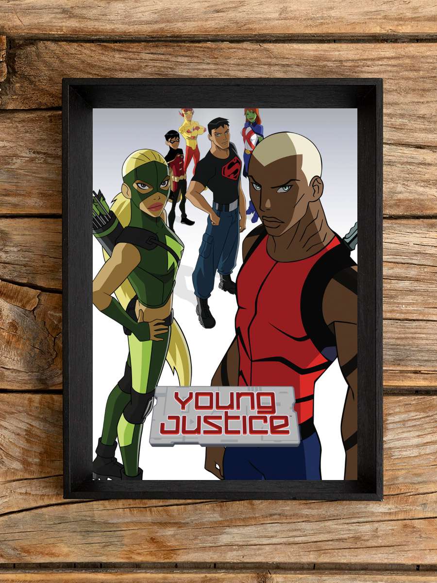 Genç Kahramanlar - Young Justice Dizi Tablo Siyah Çerçeveli Dizi Poster Duvar Tablo